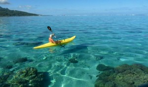 Kayak sur le lagon de Papara depuis Hiti Moana Villa