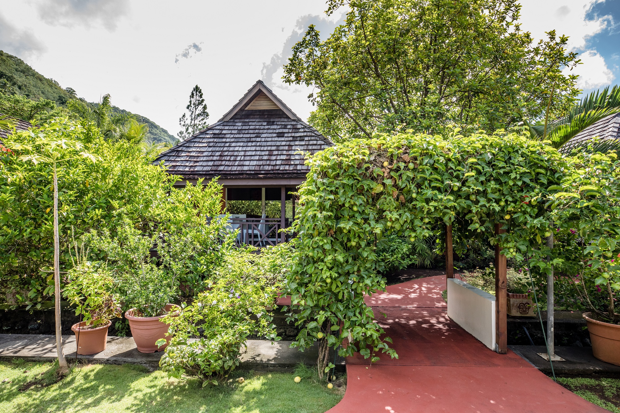 Lagon de Papara vu depuis les bungalows de Hiti Moana Villa, PK 32 côté mer